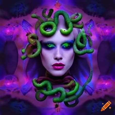 Realistic depiction of medusa in futuristic style on Craiyon