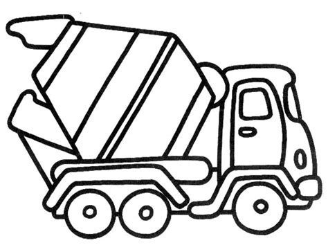 Cement Mixer Truck Printable Colouring Page | eColoringPage.com- Printable Coloring Pages