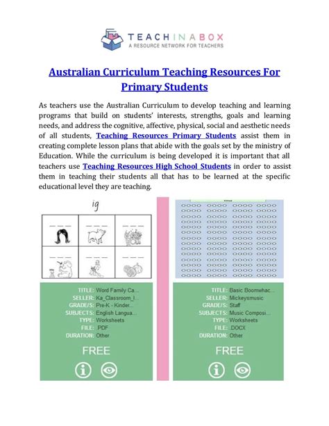 PPT - Australian Curriculum Teaching Resources For Primary Students PowerPoint Presentation - ID ...