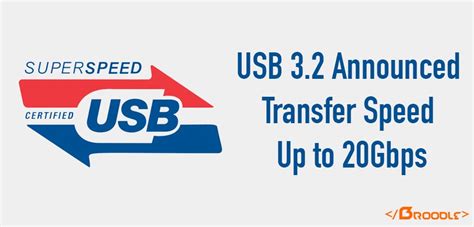 USB 3.2 Standard Announced with the Transfer Speed Upto 20 Gbps