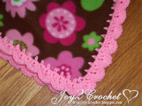 Joy 2 Crochet: Fleece Baby Blankets with Crocheted Edge