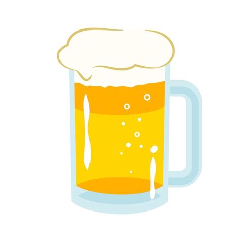 Premium Vector | Draft beer flat illustration design isolated