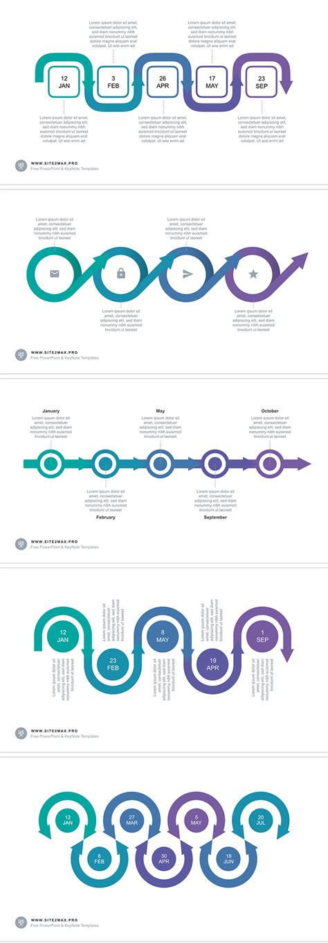 Spectacular Arrow Timeline Powerpoint Microsoft Template Free