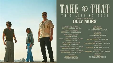 Take That: This Life on Tour: Setlist, start time, dates, venues ...