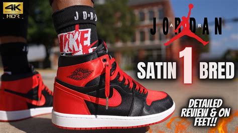 EARLY LOOK!! JORDAN 1 SATIN BRED DETAILED REVIEW & ON FEET W LACE SWAPS ...