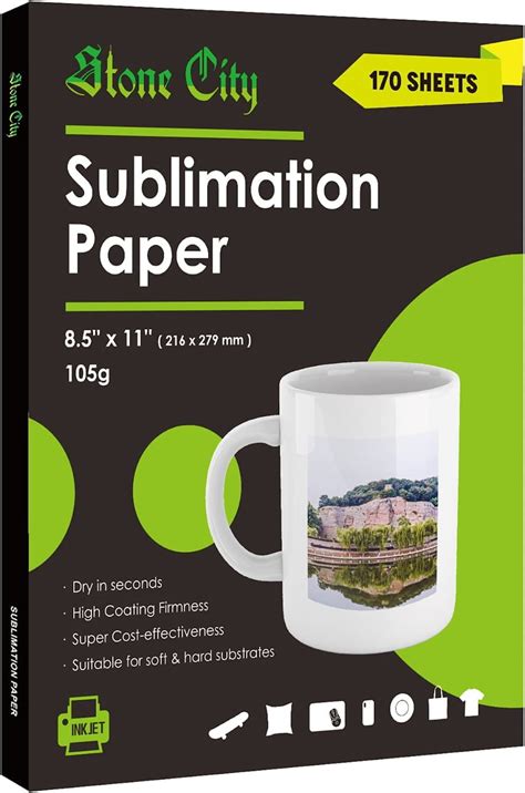 170 Sheets Sublimation Paper 8.5x11 Heat Transfer Paper for Sublimation Printer w/ Sublimation ...