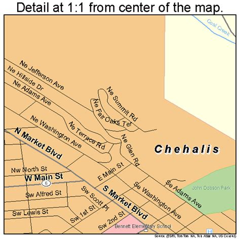 Chehalis Washington Street Map 5311475