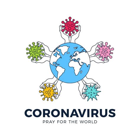 Pray for the world coronavirus concept 1837927 Vector Art at Vecteezy