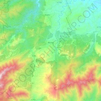 Monda topographic map, elevation, terrain