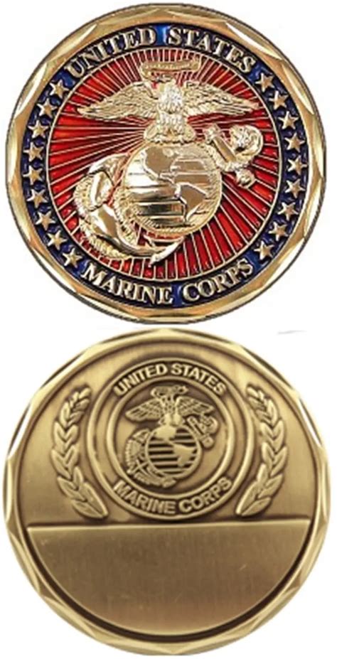 Custom coins low price Military US Marine Corps Engraveable Challenge Coin Make it Personal oem ...