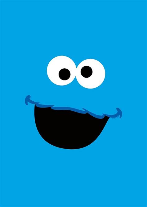 Sesame Street - Cookie Monster Face Digital Art by Brand A - Pixels