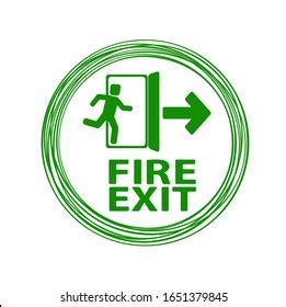 Emergency Exit Door Sign Vector Icon Stock Vector (Royalty Free ...