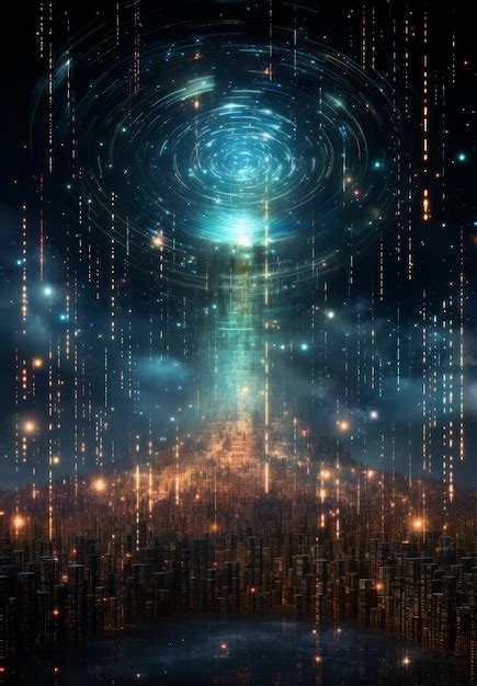Premium AI Image | Unlocking the Secrets of the Cosmos Celestial Light Language Symbols as a ...