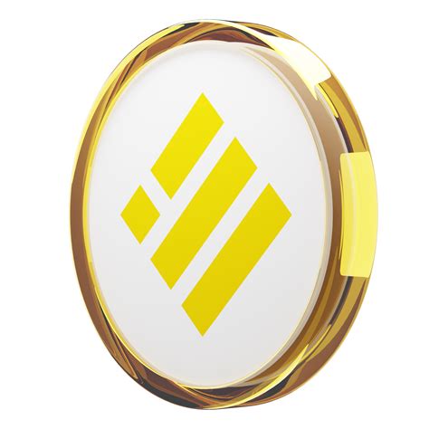 Binance USD ,BUSD Glass Crypto Coin 3D Illustration 24092679 PNG