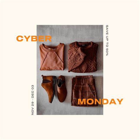 Cyber Monday Fashion customizable template | Shutterstock