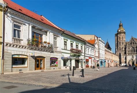 Alzbetina Street in Kosice Old Town, Slovakia. Editorial Stock Photo ...