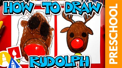 How To Draw Rudolph - Preschool - Art For Kids Hub