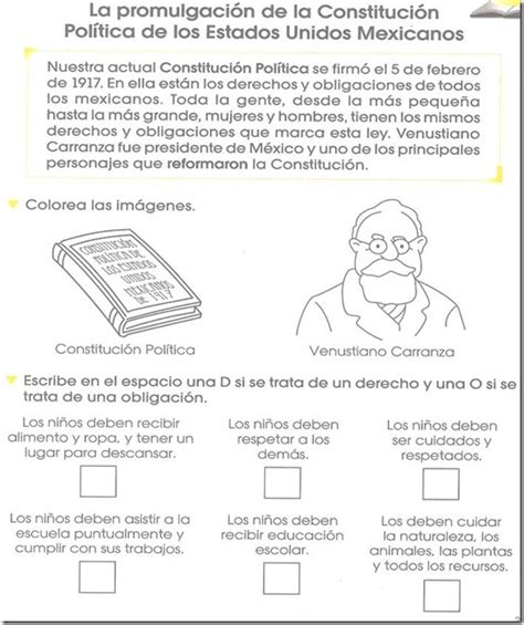 Proyectos escolares: 5 de febrero Dia de la constitución – trabajos escolares