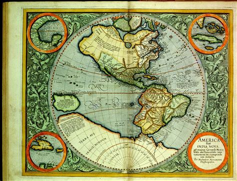 Gerhard Mercator - Virginiae item et Floridae, 1606 Map — Antique world maps HQ