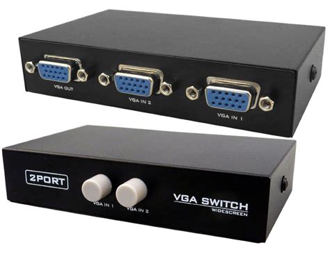 Plan4Buy 2 Port Manual VGA Splitter -for Two PC to Share one Monitor ...