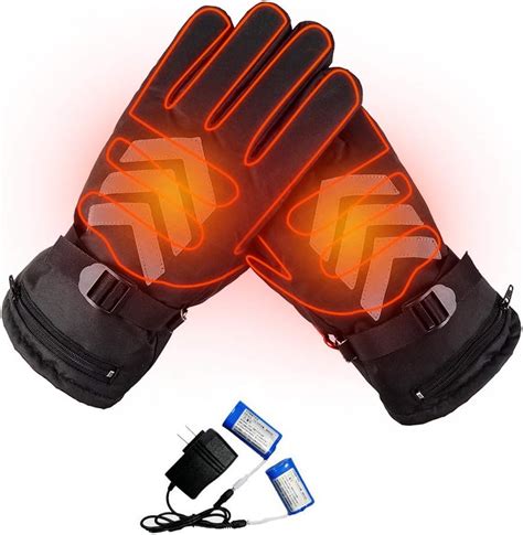 USB Rechargeable Heated Gloves, Ski Heated Gloves Snowboarding Thermal Gloves Snow Winter Sport ...