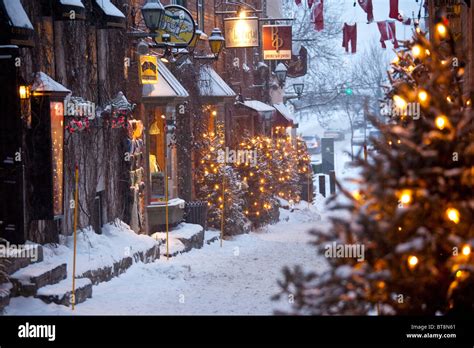 Rue du Petit Champlain in lower Old Quebec City, Canada Stock Photo - Alamy