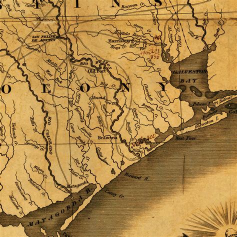 Texas, 1830, Stephen F. Austin’s First Printed Map | Battlemaps.us