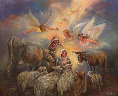 NATIVITY WITH SHEPHERDS, ANGELS – artistsimply.com