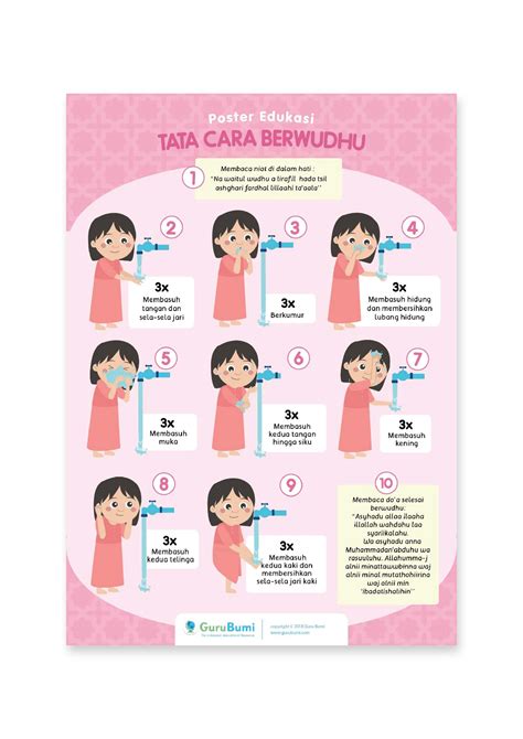 Poster Tata Cara Berwudhu / Poster Boy Tata Cara Wudhu Sesuai Sunnah Nabi - Yufid ... : Tata ...