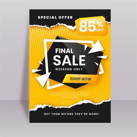 Free Vector | Gradient abstract vertical sale poster template