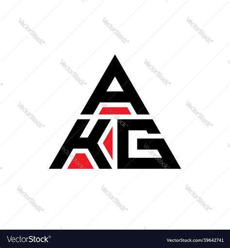 Akg triangle letter logo design Royalty Free Vector Image