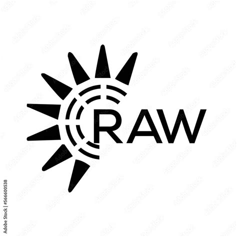 RAW letter logo. RAW image on white background and black letter. RAW ...