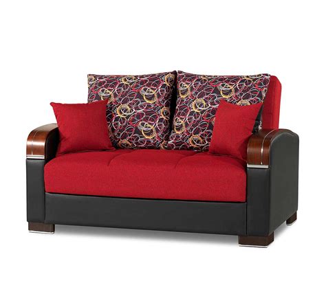 Prada Sofa Full Size Sleeper in Red | Sofa Beds