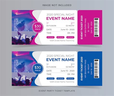 Premium Vector | Event party ticket template