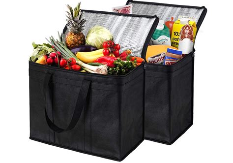 AmazonSmile: NZ Home XL Insulated Reusable Grocery Bags, Sturdy Zipper, Foldable, Washable ...