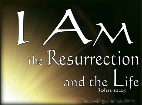 John 11:25 Jesus said to her, “I am the resurrection and the life; he ...