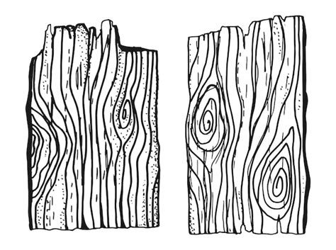 Premium Vector | Wood texture drawing handmade pieces of broken boards ...