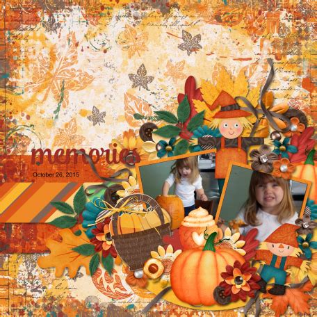 Pumpkin Guts by Ruth Ayres | DigitalScrapbook.com Digital Scrapbooking