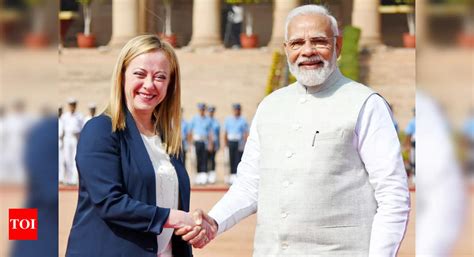 PM Modi holds talks with Italian counterpart Giorgia Meloni | India ...