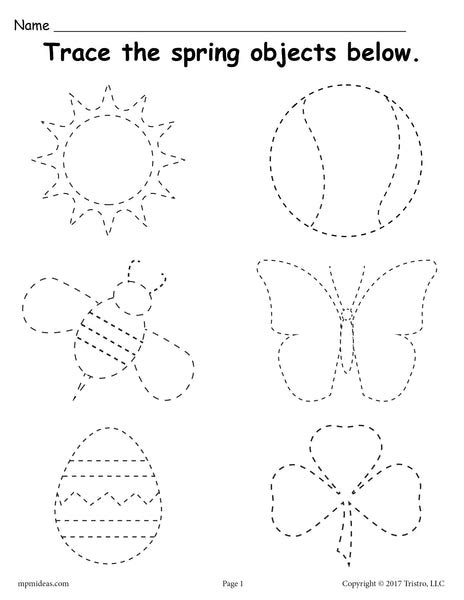 FREE Printable Spring Themed Tracing Worksheet! – SupplyMe