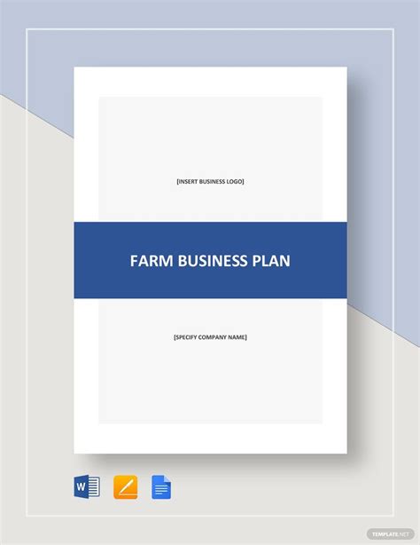 Farm business plan template google docs word apple pages pdf template net – Artofit