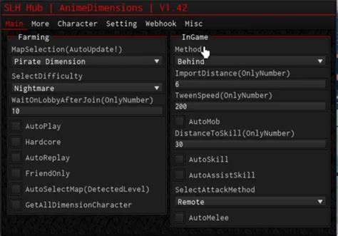 Anime Dimensions Simulator script - (SLH Hub) - Roblox-Scripter
