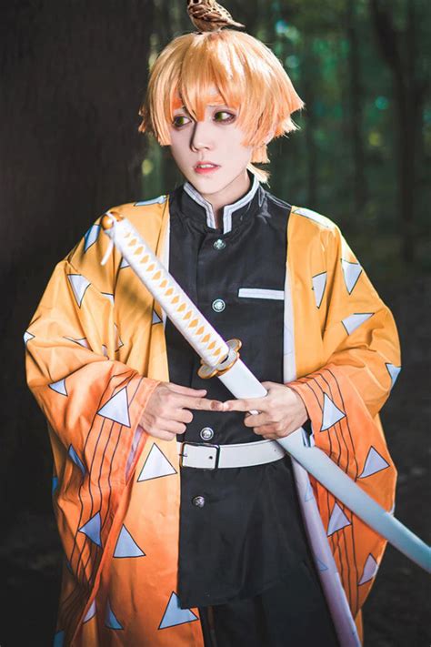 Demon Slayer Zenitsu Agatsuma Costume - Zenitsu Agatsuma Cosplay | Costume Party World