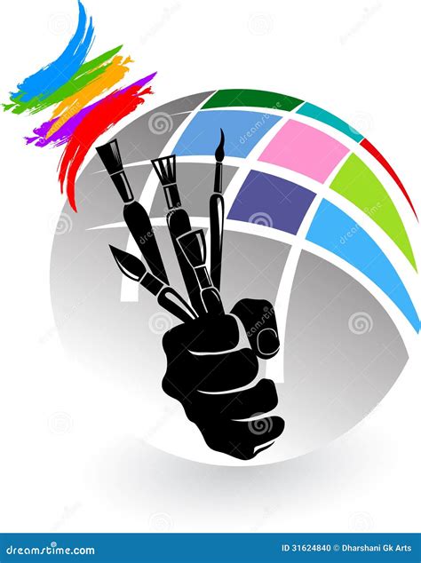 Art brush hand stock vector. Image of element, artwork - 31624840