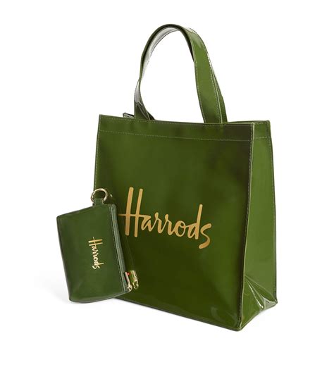 Harrods Small Logo Tote Bag And Keyring Purse Set in Green - Lyst