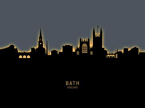 Bath England Skyline Cityscape Digital Art by Michael Tompsett - Fine Art America