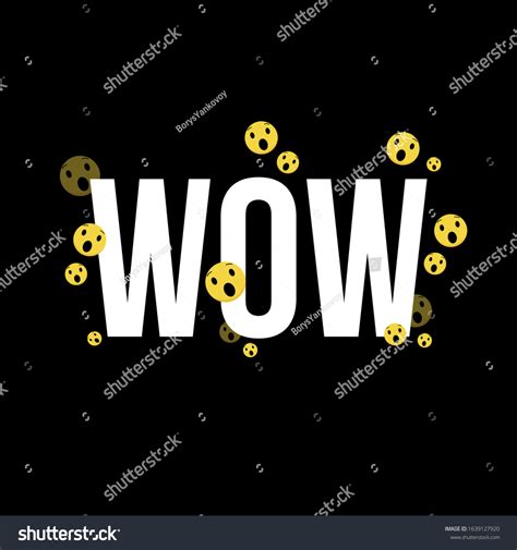 Wow Emoji Reaction Flying Omg Emoticons Stock Vector (Royalty Free) 1639127920