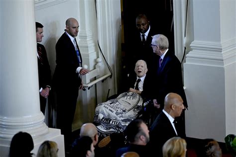 Jimmy Carter makes rare appearance at wife’s memorial service with nod to their relationship on ...