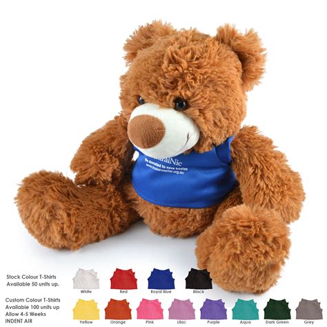 Promotional Cuddly Teddy Bears | Logo Decoration with Printed T-shirts