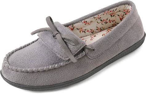 ULTRAIDEAS Women's Suede Moccasin Slippers House Shoes Slip On - Walmart.com